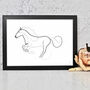 Running Horse Line Drawing Art Print, thumbnail 2 of 2