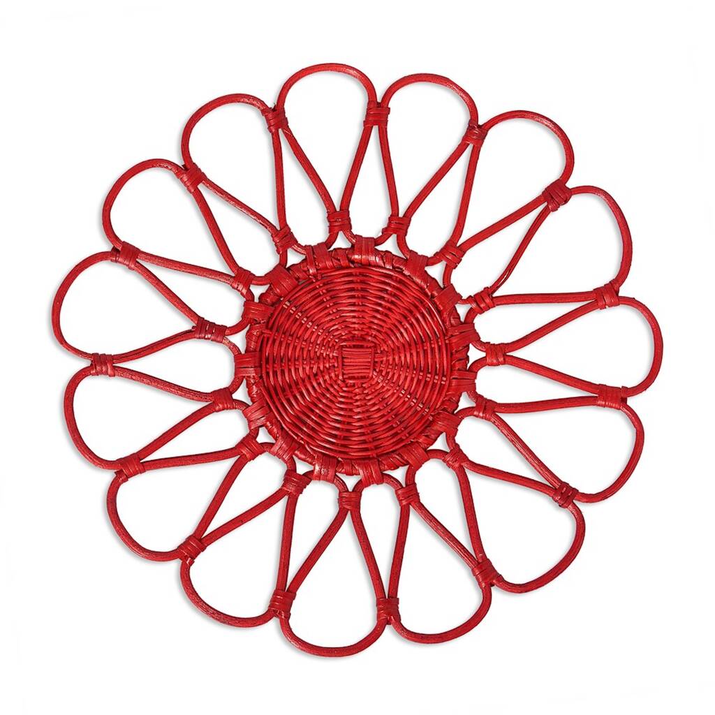 Rattan Petal Placemat Set Of Four By Duchess & Butler