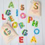 Stripe, Spot And Stars Decorative Wooden Name Letters, thumbnail 1 of 12