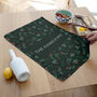 Personalised Christmas Holly Wallpaper Tea Towel, thumbnail 2 of 6