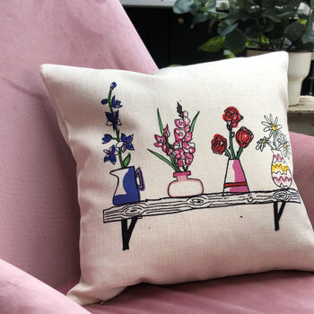 Personalised Family Birth Flowers Cushion, 2 of 3