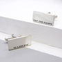 Silver Personalised Mens Cuff Links, thumbnail 1 of 7