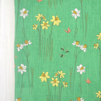 Daffodils Linen Tea Towel, 2 of 6