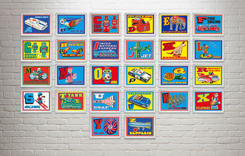 The Illustrated Alphabet Of Tin Toys Prints, 3 of 12