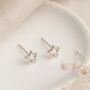 Sterling Silver Cut Out Star Stud Earrings – 5mm, thumbnail 1 of 7