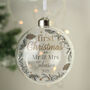 Personalised First Christmas As… Glass Bauble, thumbnail 2 of 4