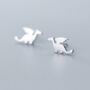 Sterling Silver Dragon Stud Earrings, thumbnail 1 of 5