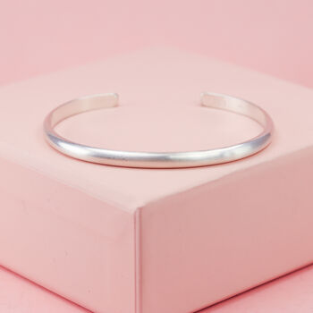 Wide Matte Cuff In Sterling Silver, 11 of 11