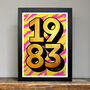 Personalised 40th Birthday 1983 Golden Year Print, thumbnail 3 of 6