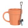 Plain Plant Pot Ceramic Mug And Shovel Spoon, thumbnail 1 of 6
