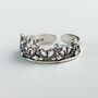 Sterling Silver Adjustable Princess Tiara Ring, thumbnail 1 of 5