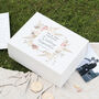 Wedding Blush Flowers Memory Keepsake Box, thumbnail 1 of 3