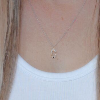 Sterling Silver Crystal Initial Letter Necklace, 12 of 12