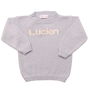 Baby Boy Hand Knitted Personalised Name Sweater, thumbnail 3 of 4