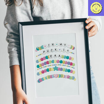 In My Fuck It Era Friendship Bracelet Art Print, 2 of 3