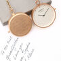 Modern Pocket Watch In Rose Gold With Own Handwriting, thumbnail 1 of 5