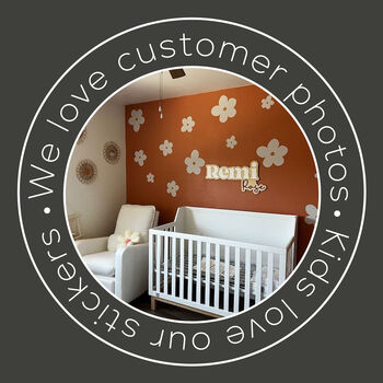Large Fabric Daisy Wall Stickers, 3 of 4