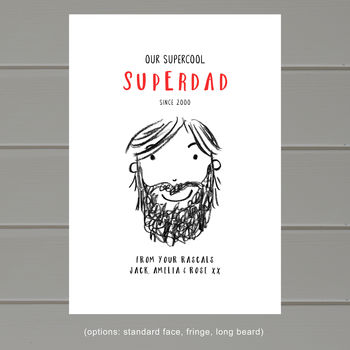 Personalised 'Super Dad' Father's Day Print, 6 of 8