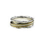 Sterling Silver And Gold Trio Band Spinning Ring, thumbnail 1 of 4