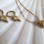 Chunky Gold Heart Jewelry Set In Personalised Pouch, thumbnail 4 of 8