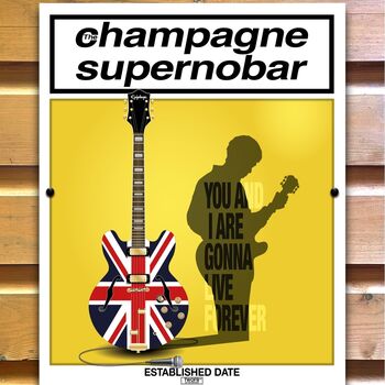 Champagne Supernobar Yellow Oasis Inspired Bar Sign, 2 of 3