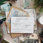 'Tiffany' Wedding Map Postcard Invitation With Quote, thumbnail 2 of 6