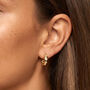 Gold Or Silver Hoop Earrings, Women's Star Jewellery Gift, thumbnail 2 of 5