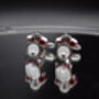 Drum Kit Silver And Red Cufflinks Gift For Musicians | 316 L Stainless Steel Accessory, thumbnail 5 of 5
