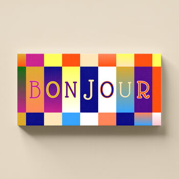 Bonjour Sign Personalised Print Gift, 5 of 10