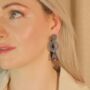 Indian Boho Oxidised Drop Ethnic Jhumkis Earrings, thumbnail 6 of 12