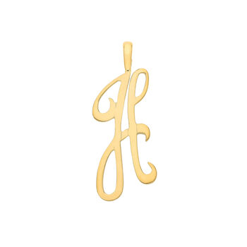 Elegant Flourish 9 K Solid Gold Pendant, 10 of 12