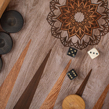 Manopoulos Mandala Art 19'x10' Premium Backgammon Set, 10 of 12