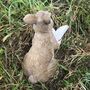 Rabbit With Book Fairy Garden Decoration In Gift Pouch, thumbnail 4 of 5
