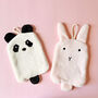 Kids Animal Themed Cotton Bath Mitts Embroidered With Initial Letter, thumbnail 3 of 12