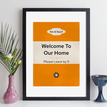 Please Leave By Nine Our Home Personalised Print Gift, 5 of 11