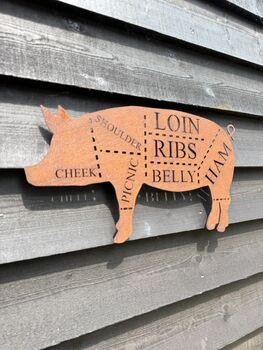 Home Kitchen Or Garden Sign Pig Decoration Ornament BBQ Bar, 4 of 8