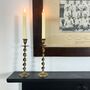 Pair Of Vintage Brass Barley Twist Candlesticks, thumbnail 1 of 5