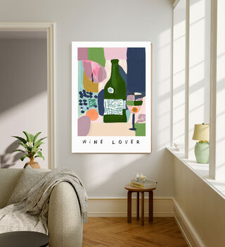 Wine Lover Kitchen Abstract Art Print, 3 of 3