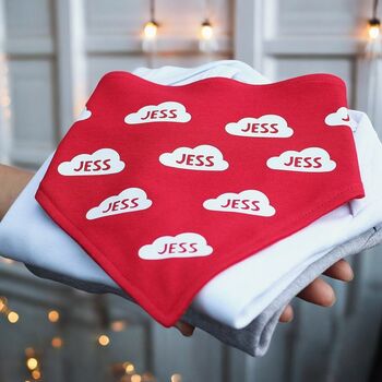 Personalised Bandana Cloud Bib, 5 of 7