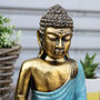 Teal And Gold Buddha Large, thumbnail 3 of 7