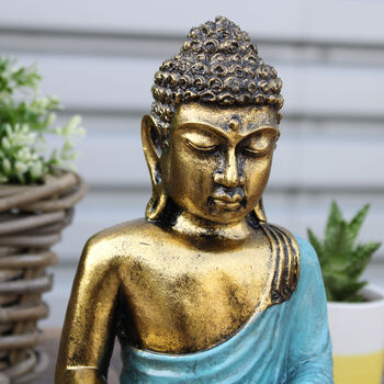 Teal And Gold Buddha Large, 3 of 7