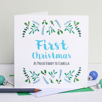 Personalised 'First Christmas' Card, 2 of 4