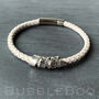 Personalised White Leather Secret Message Bracelet, thumbnail 2 of 10