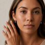 Sterling Silver Blue Opal Trio Drop Earrings, thumbnail 2 of 8