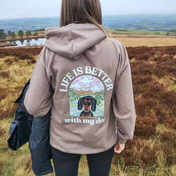 Personalised Life Is Better Dog Lover Hoody, 11 of 12