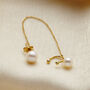 9ct Gold Pearl Stud And Chain Ear Cuff, thumbnail 1 of 5