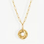 Chain Necklace With Pearl Coin In 18k Gold, Women's Jewellery, thumbnail 2 of 5