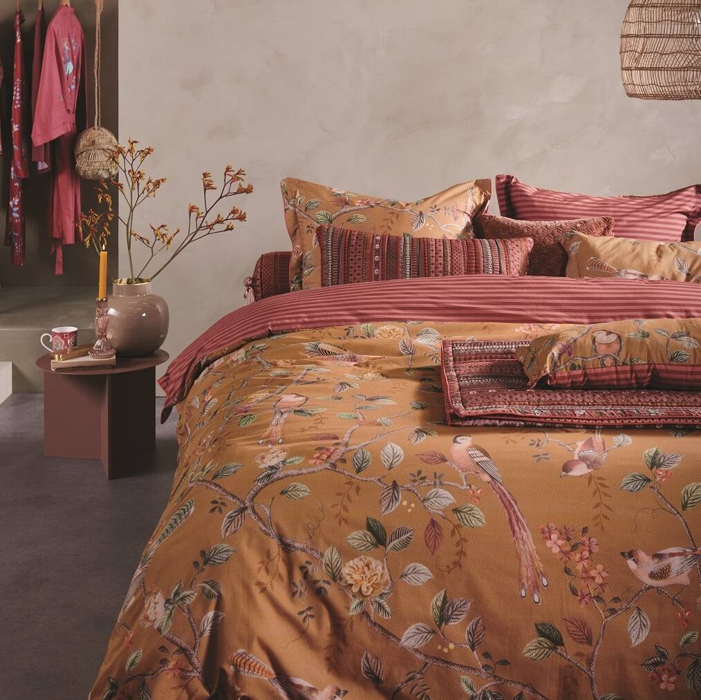 Good Nightingale Yellow Double Duvet Cover Set By Bell & Blue