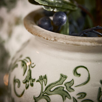 Irina Green Botanical Urn Vase, 2 of 6