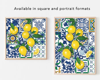 Lemons Over Tiles Art Print, 5 of 5